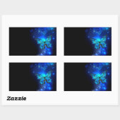Sticker Rectangulaire Morpho Butterfly in the Dark Background (Feuille)