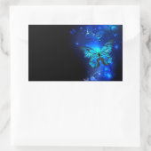 Sticker Rectangulaire Morpho Butterfly in the Dark Background (Sac)