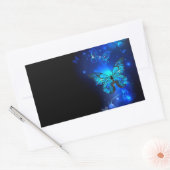 Sticker Rectangulaire Morpho Butterfly in the Dark Background (Enveloppe)