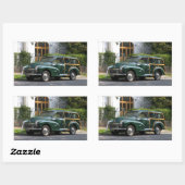 Sticker Rectangulaire Morris Minor 1000 Voyageur (Feuille)