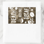 Sticker Rectangulaire mort avant decaf bokeh (Sac)