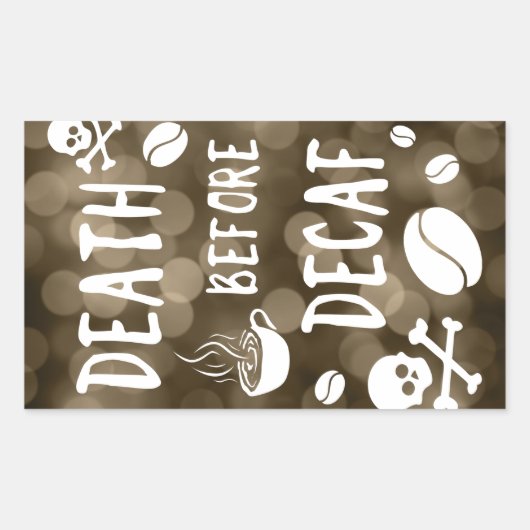Sticker Rectangulaire mort avant decaf bokeh (Devant)