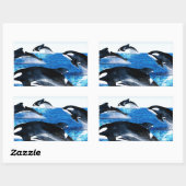Sticker Rectangulaire Morue de baleine tueuse (Feuille)