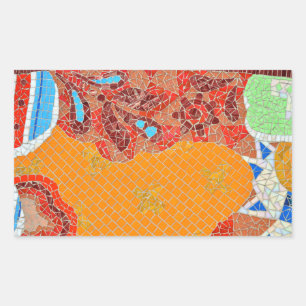 Sticker Rectangulaire mosaic tities faibroes pieces hone puzzle col