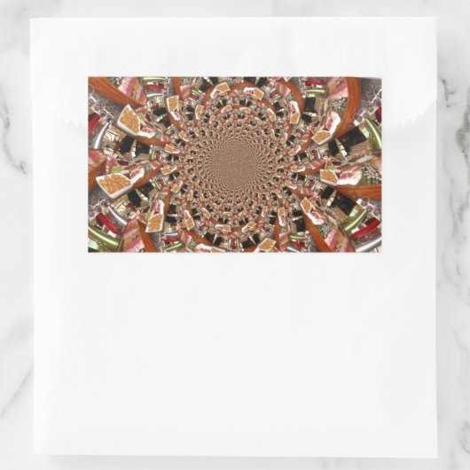 Sticker Rectangulaire Mosaïque de sushis Brown (Sac)