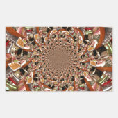 Sticker Rectangulaire Mosaïque de sushis Brown (Devant)