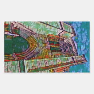 Sticker Rectangulaire MOSQUÉE de SELIMIYE, peinture de Nicosie