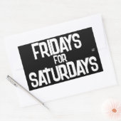 Sticker Rectangulaire Mot de fin de semaine (vendredi pour samedi) v2 (Enveloppe)