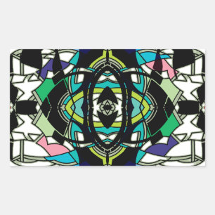 Sticker Rectangulaire Motif à carreaux