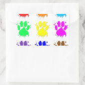 Sticker Rectangulaire Motif à mâchoires pour chien d'encre (Sac)