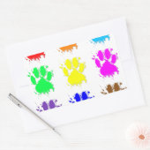 Sticker Rectangulaire Motif à mâchoires pour chien d'encre (Enveloppe)