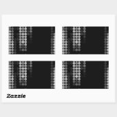 Sticker Rectangulaire Motif à points Nuances de gris (Feuille)