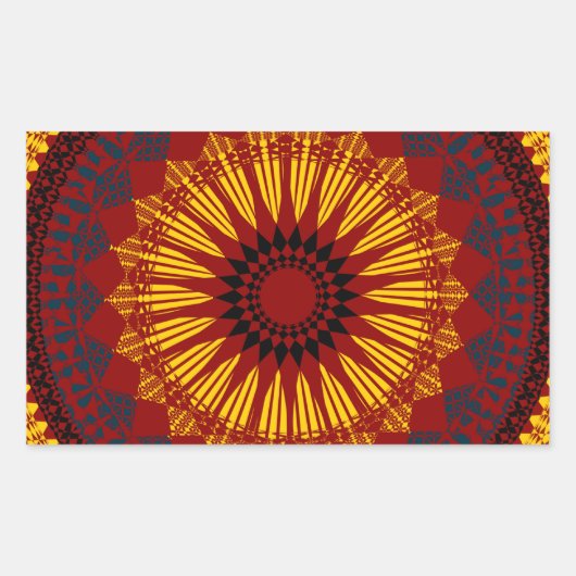 Sticker Rectangulaire Motif Abstrait (Devant)