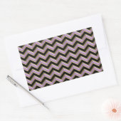 Sticker Rectangulaire Motif Amethyst Gold Black Zigzag (Enveloppe)