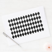 Sticker Rectangulaire Motif arlequin noir et blanc (Enveloppe)