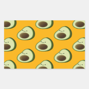 Sticker Rectangulaire Motif Avocado