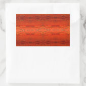 Sticker Rectangulaire Motif aztèque orange (Sac)