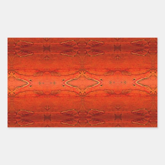Sticker Rectangulaire Motif aztèque orange (Devant)