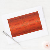 Sticker Rectangulaire Motif aztèque orange (Enveloppe)