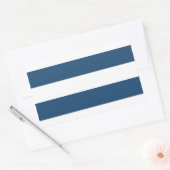 Sticker Rectangulaire Motif bleu blanc de la marine moderne (Enveloppe)