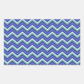Sticker Rectangulaire Motif Blue Sapphire Chevron (Devant)