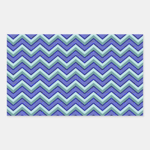 Sticker Rectangulaire Motif Blue Sapphire Chevron