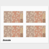 Sticker Rectangulaire Motif Brown rose beige (Feuille)