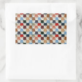 Sticker Rectangulaire Motif carré de courtepointe coloré (Sac)