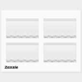Sticker Rectangulaire Motif Carré gris clair et blanc. (Feuille)