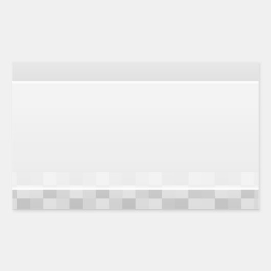 Sticker Rectangulaire Motif Carré gris clair et blanc. (Devant)