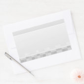 Sticker Rectangulaire Motif Carré gris clair et blanc. (Enveloppe)