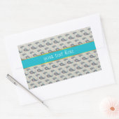 Sticker Rectangulaire Motif Champagne Paisley (Enveloppe)