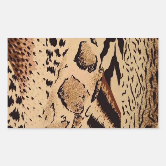 Sticker Rectangulaire Motif Cheetah (Devant)