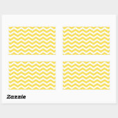 Sticker Rectangulaire Motif Chevron blanc jaune (Feuille)