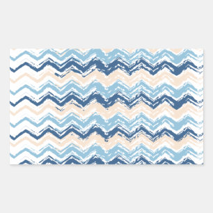 Sticker Rectangulaire Motif Chevron de l'océan Pacifique