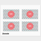 Sticker Rectangulaire Motif Chevron Sud-Ouest (Feuille)