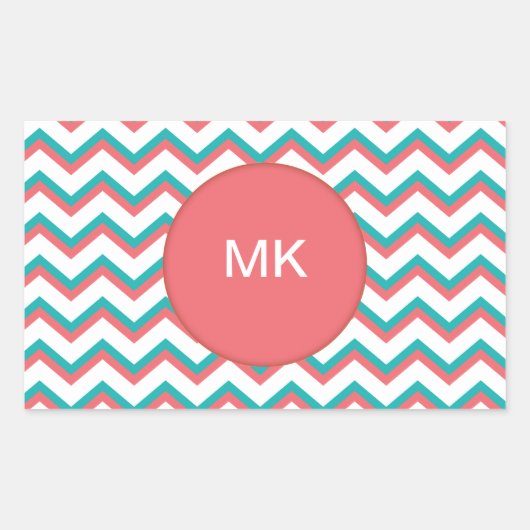 Sticker Rectangulaire Motif Chevron Sud-Ouest (Devant)