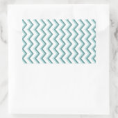 Sticker Rectangulaire Motif Chevron ZigZag dans Mint Green (Sac)