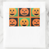 Sticker Rectangulaire Motif citrouille Halloween (Sac)