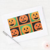 Sticker Rectangulaire Motif citrouille Halloween (Enveloppe)