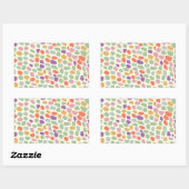 Sticker Rectangulaire motif coloré (Feuille)