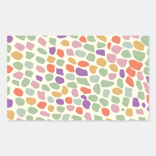 Sticker Rectangulaire motif coloré (Devant)
