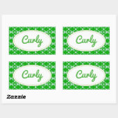 Sticker Rectangulaire Motif Curly Diamond (Feuille)