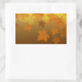 Sticker Rectangulaire Motif d'automne avec feuilles d'érable en chute et (Sac)