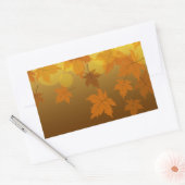 Sticker Rectangulaire Motif d'automne avec feuilles d'érable en chute et (Enveloppe)
