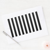 Sticker Rectangulaire Motif de bandes noires et blanches (Enveloppe)