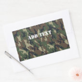 Sticker Rectangulaire Motif de camouflage vert militaire (Enveloppe)