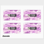 Sticker Rectangulaire Motif de camouflage violet (Feuille)