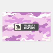 Sticker Rectangulaire Motif de camouflage violet (Devant)