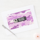 Sticker Rectangulaire Motif de camouflage violet (Enveloppe)